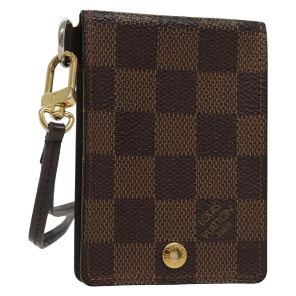LOUIS VUITTON Damier Ebene Porte Cartes ID Bandouliere Case - Picture 1 of 15